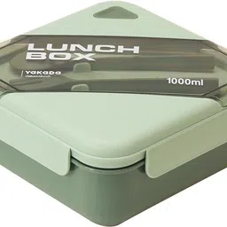 kuber industries Insulated Plastic Lunch Box For Kids & Adults|1000 ML|HX0044281|Green 1 Containers Lunch Box-picture-22