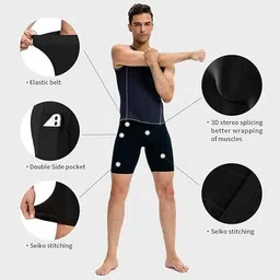 ninq Solid Men Black Tights image 5