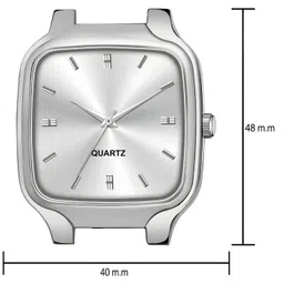 trimax Premium White Square Analog Watch - For Men White square quadz image 3