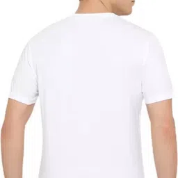 kronix Men Typography Round Neck Polyester White T-Shirt image 2