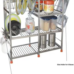 Stainless Steel 24 x 11 Inches Kitchen Racks By Amol image 3