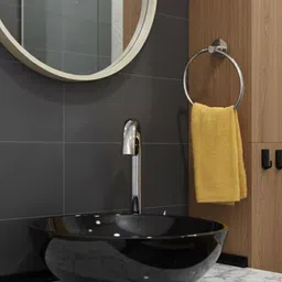 plantora 01 round Silver Towel Holder image 2