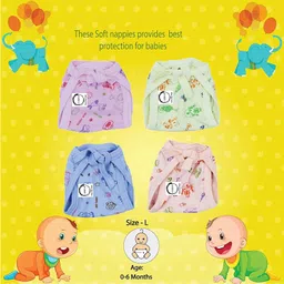 chirsh New Born Baby Nappy Reusable Cloth Diaper (0-6 Months) Pack of 10 image 4