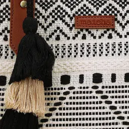 Maisha Ethnic Motifs Printed Structured Shoulder Bag with Fringed image 2