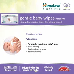 himalaya Gentle Baby Extra Soft Wipes 72's Pack of 2 image 3