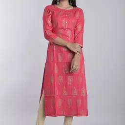 hisham Women Printed Viscose Rayon Straight Kurta-picture-28