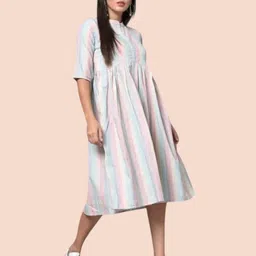 houseofcommona Women Maxi Multicolor Midi/Calf Length Dress-picture-28