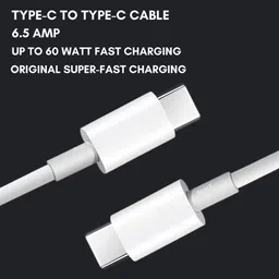 RoarX Type C 6 A 1 m 25W Super Fast Charging PD Type C to Type C Cable image 2