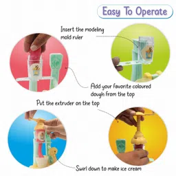 aditi toys 6 Color Play Dough Ice Cream Maker Set for Kids | Safe & Non-Toxic Creative Toy image 3