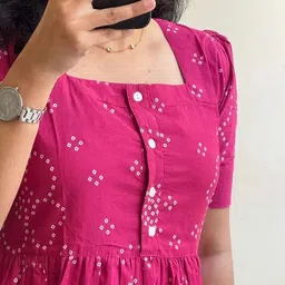 sagraphics Women Fit and Flare Pink Midi/Calf Length Dress-picture-41