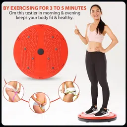 aavomaa Tummy Twister Accu-pressure Rotating disc (Unisex) - Red Ab Exerciser image 2