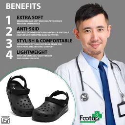 footup Men Super Soft|Orthopedic|Comfortable|Lightweight|Diabetic Clogs Sandal image 5