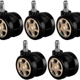 shinjai Office Chair Wheels (Caster) Heavy Duty Gold Pin Type Nylon Set of 5 Appliance Furniture Caster image 2