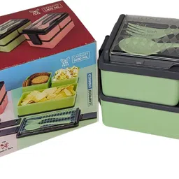 collendz Delight lunch box with 3 compartment fork&spoon 3 Containers Lunch Box-picture-35