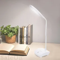 whitemen Study Table Lamp Rechargeable Desk Lamp with USB Charging for Student for Study Study Lamp image 4