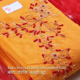 sun fashion and lifestyle Unstitched Polycotton Salwar Suit Material Embellished image 4