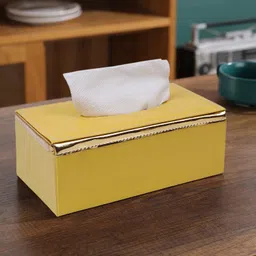 hokipo Luxury Leatherite Tissue Paper Holder (YLW-AR5107), Vehicle Tissue Dispenser image 2