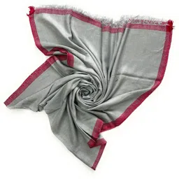 villa trends Solid Viscose Women Grey Scarf image 2