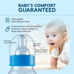 3d metro super store By OWLSTONE Anti-Colic Slim Neck Essential Baby Feeding Bottle, BPA Free - 250 ml image 3