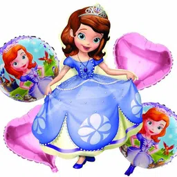 Printed Decoration Foil Balloon Set of 5 pcs-Birthday Baby Shower Theme (Sofia) Balloon-image-88
