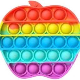 Pop It Fidget Toys, Push Pop Bubble Fidget Sensory Toy,Autism Silicone Stress Relief Toy,Great Fidget Toy Sensory Toys Gifts for Girls Boys Kids Adults (Fidget Rainbow Apple)-image-30