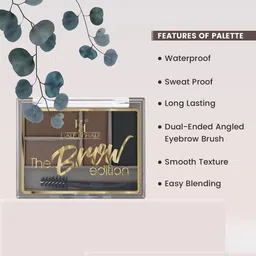 half n half The Brow Addition Eyebrow Enhancer Waterproof Sweat-Proof Long lasting Palette 8 g image 3