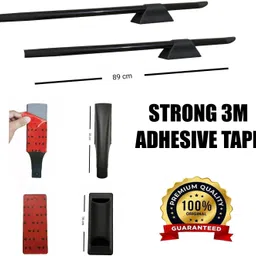 aksmit Stylish Rocket Chevrolet Spark Roof Rails Universal Fit for All Cars Black Car Beading Roll For Hood image 4