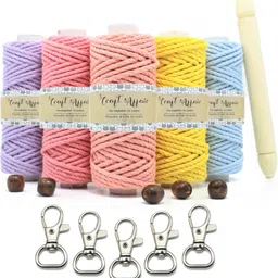 craft affair | Macrame Wall Hanging Kit (10 Meter Combo, 4cm Lobster) |For DIY Projects-picture-25