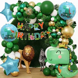 Dinosaur Birthday Decoration Items Combo Set for Kids, Girl, Boy Birthday Decor-image-30