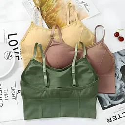 ruhirimi Women Cami Bra Lightly Padded Bra-picture-27