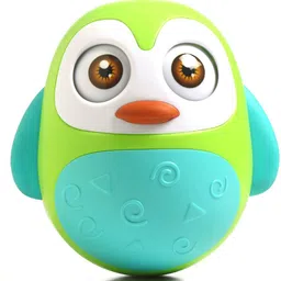 play nation Eye Blinking Roly Poly Toy for Babies, Push & Shake Wobbling Penguin With Sound-picture-18