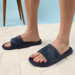 chupps Roadster Navy Slides Slippers Soft FootbedLightweight Flip Flops For Men Flip Flops image 2