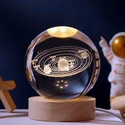 3D Galaxy Crystal Ball Night Lamp with Base for Living Room, decoration Night Lamp-image-9