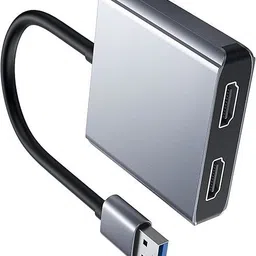 RuhZa USB to Dual HDMI Adapter, 3.0 Dual HDMI Converter 2K Video Audio Multi Monitor USB Hub-image-40