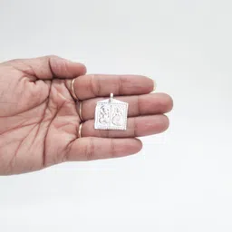 dokchan Silver Mool Mooli Figure Embossed on Plate for Gandmool Puja red Book Remedies Decorative Showpiece-0.1 cm image 4