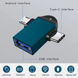 Skymac USB Type C, Micro USB OTG Adapter image 3