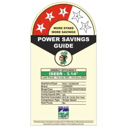 Carrier ESTRELLA Ex 1 Ton 3 Star Window AC (2024 Model, Copper Condenser, Dust Filter, CAW12EC3R34F0) image 3