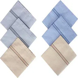 THE BEGED Men's Cotton with Luxurious Finish Handkerchief Cotton Hankey set for men mixcolor handkerchief Mens combo ["Multicolor"] Handkerchief-image-97