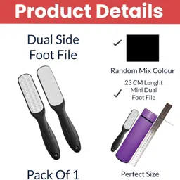 veoni belle Dual-Sided Foot Scrubber |Dead Skin Remover & Callus File-Pack of 1 (Multicolor) image 3