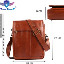 prime carry Tan Men & Women Sling Bag Sling Bag for Men & Women, Shoulder Bag for Travel, Office image 5
