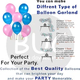 zip zoop Solid Balloon Decoration Combo Kit With Banner Pack 51 Birthday Decoration Items Balloon image 3