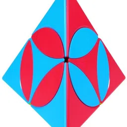 cuberkart QiYi Coin Pyraminx Shape Mod Puzzle with Turnable Coin Design Cube image 1