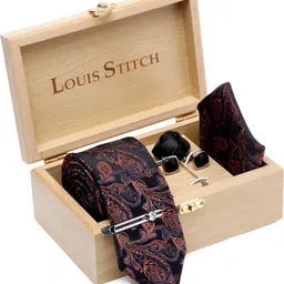 LOUIS STITCH Silk Cufflink & Tie Pin Set image 5