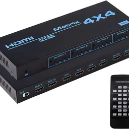 microware HDMI Matrix, 4x4 HDMI Matrix Switcher Splitter with EDID settings 32 inch Blu-ray Player-image-30