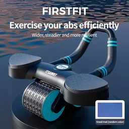 firstfit Automatic Rebound Ab Wheel Roller for Core Workout With Elbow Support & Timer Ab Exerciser image 2