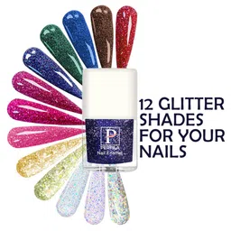 PERPAA Set Of 6 Glitter Light Flashing Sparkly Gel Nail Polish - 5ml Each image 5