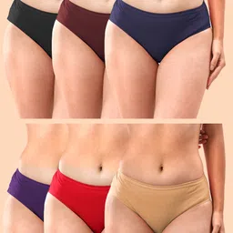 lyra Pack of 6 Women Hipster Multicolor Panty image 1
