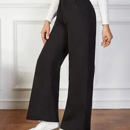 kashian Women Boyfriend High Rise Black Jeans image 3