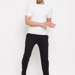 duke Men Solid Black Track Pants image 5