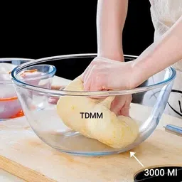tdmm Glass Mixing Bowl 3000 ML Borosilicate Glass Plate Tray Dishes and Serving Bowl Container-picture-31